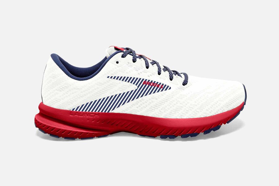 Zapatillas Running Brooks Launch 7 Hombre Blancas/Azules/Rojas Baratas DMPR40365